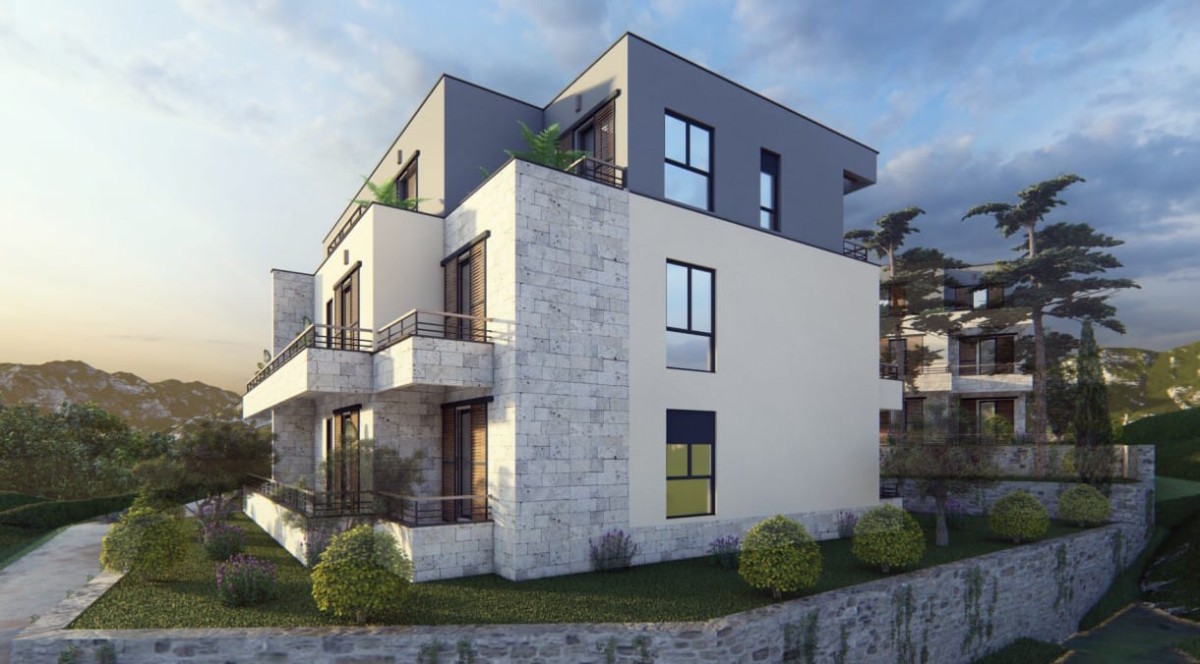 Modern Apartments under Construction, 200 m from the Sea, Orahovac, Bay of Kotor